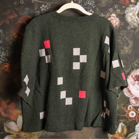 NWT The Endery Albers sweater tee in size XL/XXL in Adventurine Green/pink - Picture 2 of 6